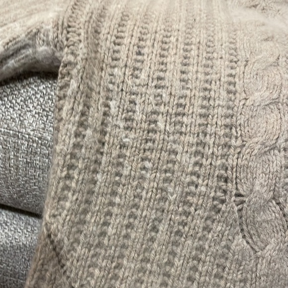 Trina Turk Angora Cable Knit Sweater Grey Size L - Picture 7 of 12